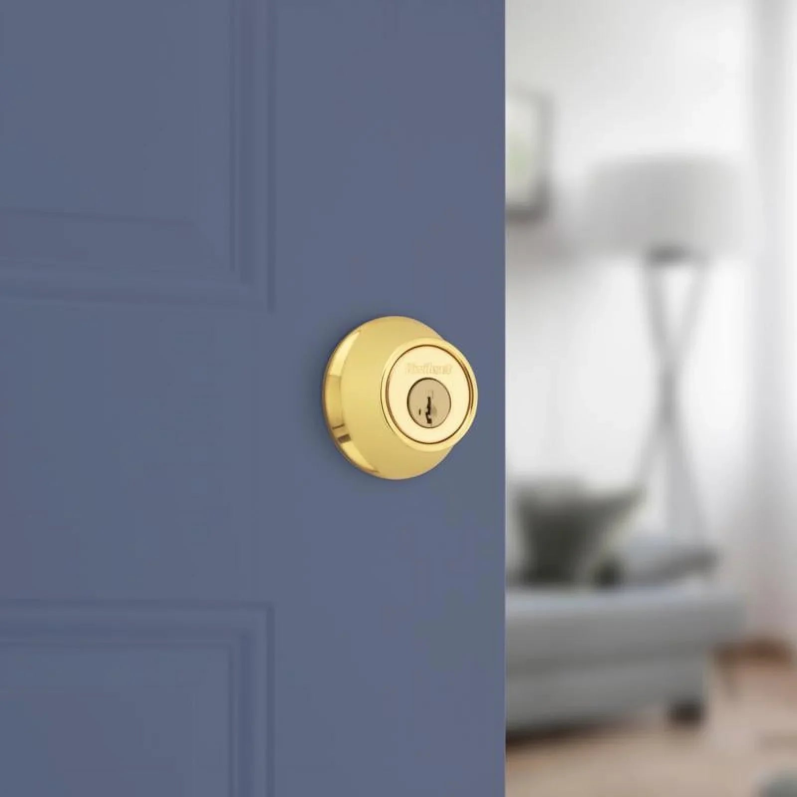 Kwikset 660 3 SMT CP RCAL RCS K6 Security Single-Cylinder Deadbolt, Polished Brass - Quantity 1