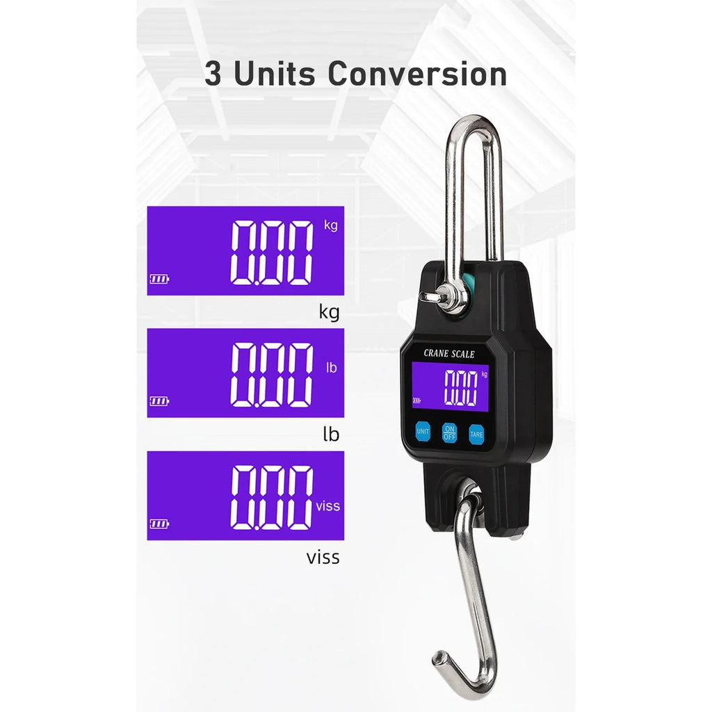 Dazzduo Electronic Weigher,Scales Unit Switch/Data Unit Switch/Data Farm Duty Crane Scale Scale Switch/Data Farm Market Heavy Duty Crane Portable Heavy Duty