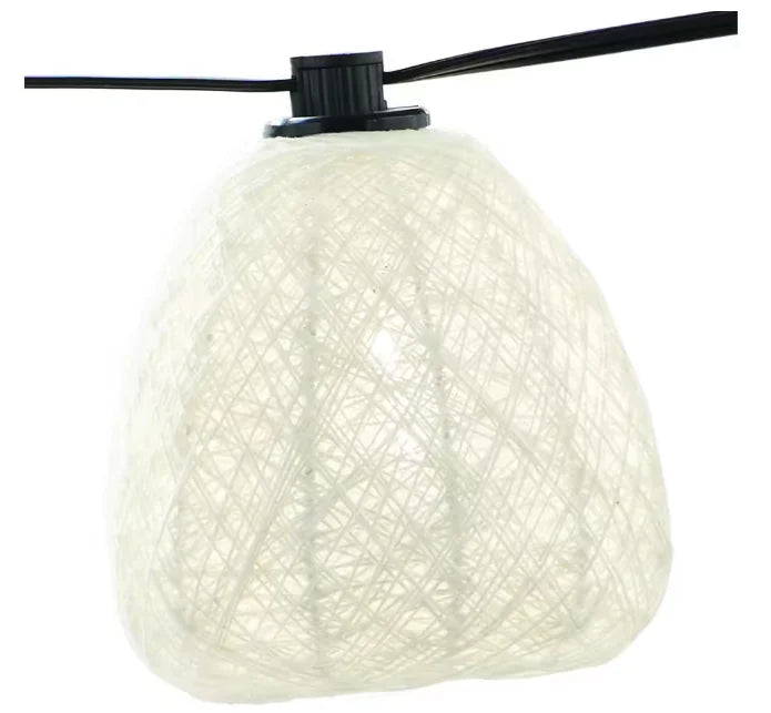 Hampton Bay Outdoor/Indoor 11 ft. Plug-In Mini Bulb LED Natural Fiber String Light (10-Heads)