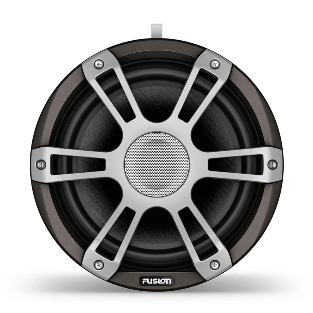 Fusion SG-FLT883SPG 8.8" Sports Grille Gray LED Tower Speakers with SG-FTMNTUNI Universal Fixed Mount Brackets, Pair, Fits 1.31"-2.5" Bars