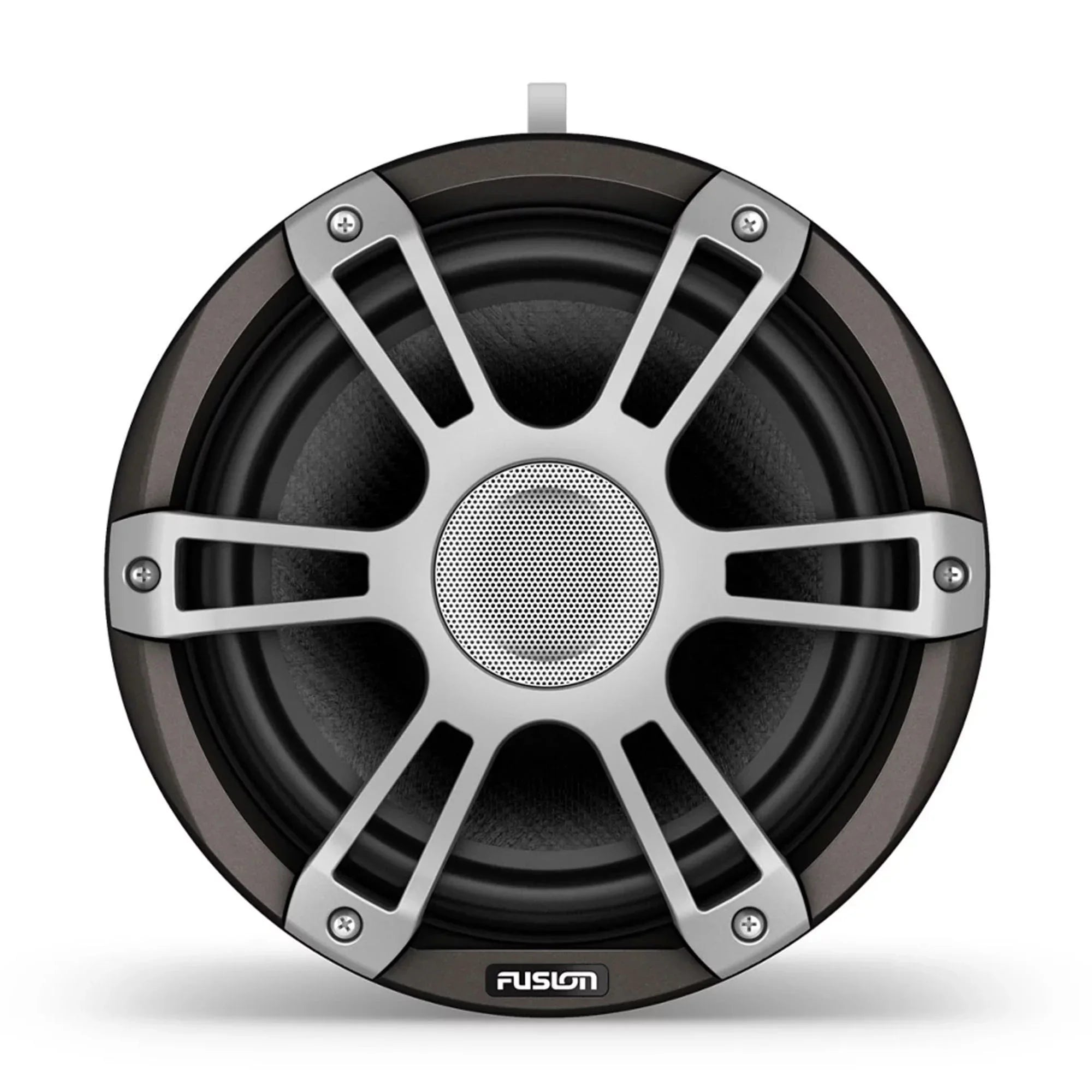 Fusion SG-FLT883SPG 8.8" Sports Grille Gray LED Tower Speakers with SG-FTMNTUNI Universal Fixed Mount Brackets, Pair, Fits 1.31"-2.5" Bars