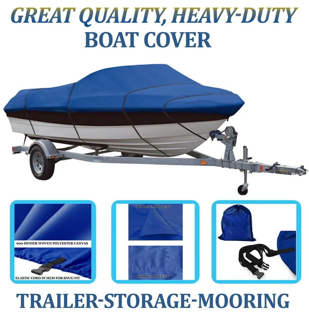 BLUE, GREAT QUALITY BOAT COVER Compatible for TRITON TX-186 DC 2003-2004
