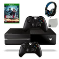 Xbox One Original 500GB Gaming Console Ebony Headset 2 Controller Included WithResident Evil 2 Game BOLT AXTION Bundle Like New