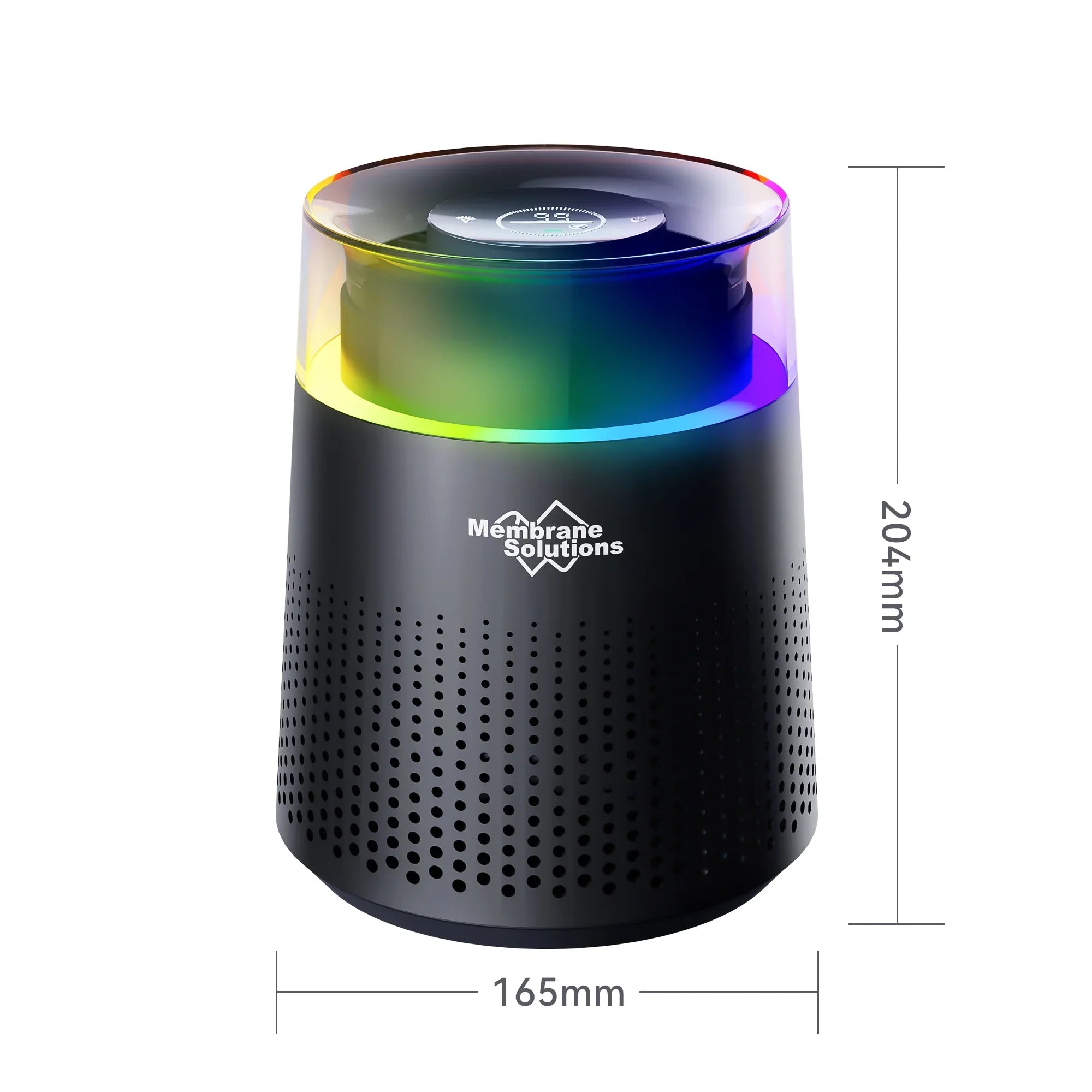 Membrane Solutions MSB5 Air Purifier for Allergies and Asthma, H13 True HEPA Filter, LED Light, Ebony