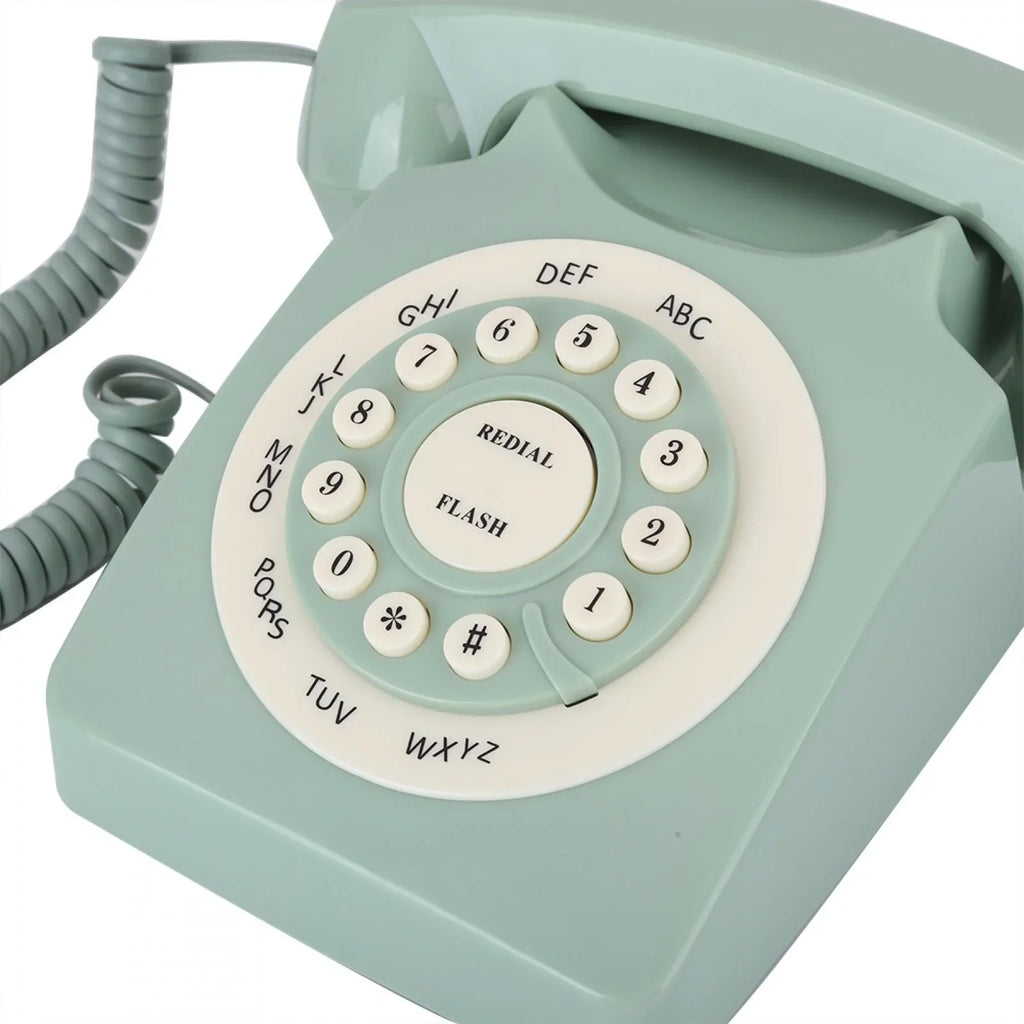 Aigend Telephone - Antique European Vintag Landline Telephone Green High Definition Call Large Clear Button