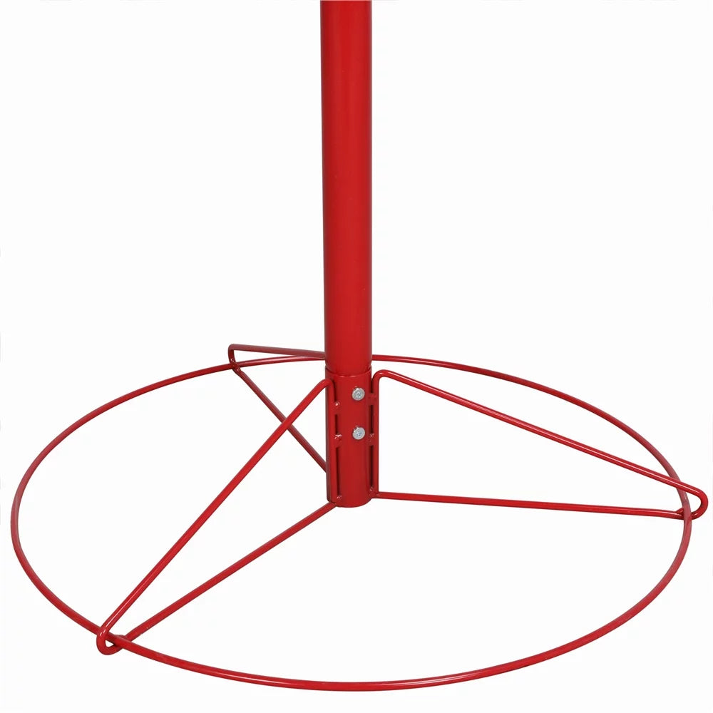Easyfashion 12-Chain Metal Disc Golf Baske, Red