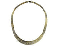 Sterling Silver Yellow 1 Micron Commercial 12.50mm Graduated Cleopatra 16" Necklace