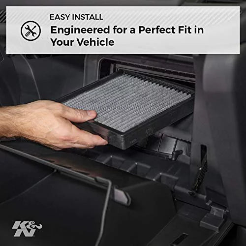 K&N Cabin Air Filter: Washable and Reusable: Designed For Select 2008-2018 Dodge/Chrysler (Grand Caravan, Town & Country Van, Cargo Van) Vehicle Models, VF2038