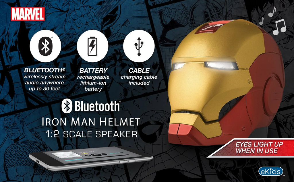 Captain America Civil War Iron Man Helmet Bluetooth Speaker