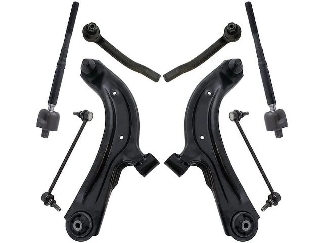 Front Control Arm Ball Joint Sway Bar Link Tie Rod Kit - 8 Piece - Compatible with 2013 - 2018 Nissan Sentra 2014 2015 2016 2017