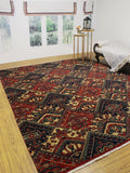 Aria Reggie Red/Blue Rug, 7'11" x 9'10"