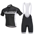 Lixada Summer Cycling Jersey Set Short Sleeve Shirt and Padded Bib Shorts Breathable MTB Bike Riding Biking Cycling Suit