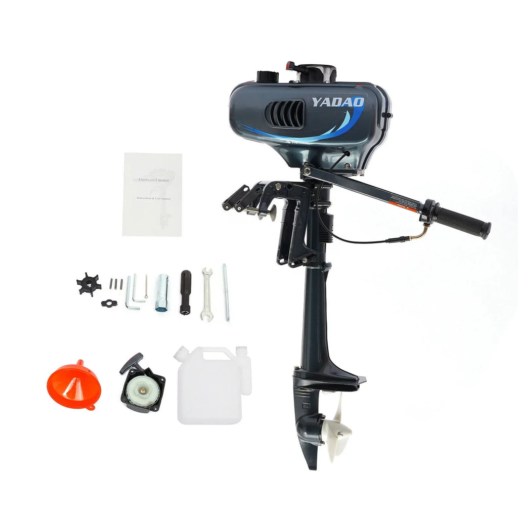 2-Stroke 3.5 Outboard Motor Boat Engine with Water Cooling System Fishing Boat Engine