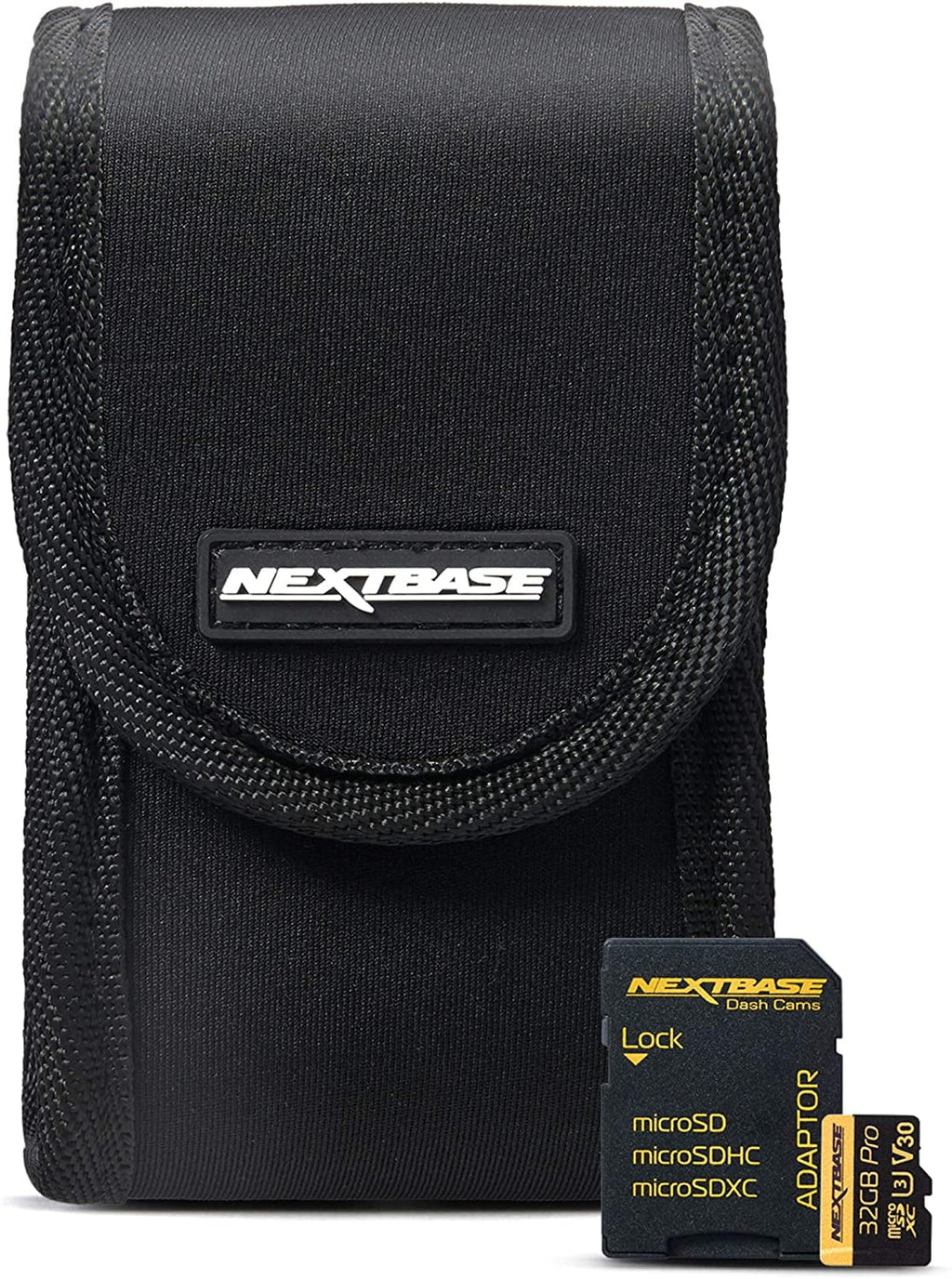 Nextbase 32GB U3 SD with Go Pack Dash Camera Carrying Case - Fits All Nextbase Dash Cameras and Protects from