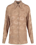 Gucci womens Poppy Jacquard Silk Top, 46
