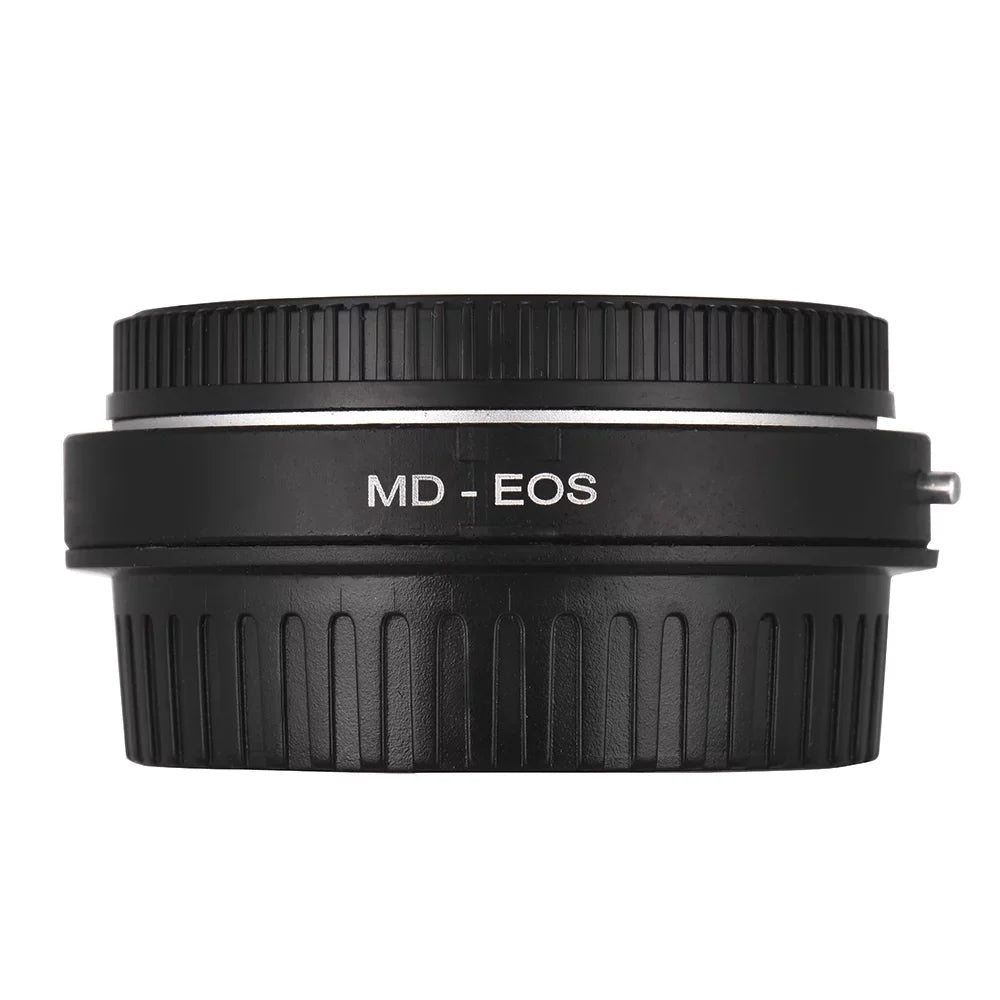 MD-EOS Lens Mount Adapter Ring with Corrective Lens for Minolta MD Lens to Fit for EOS EF Camera Focus Infinity
