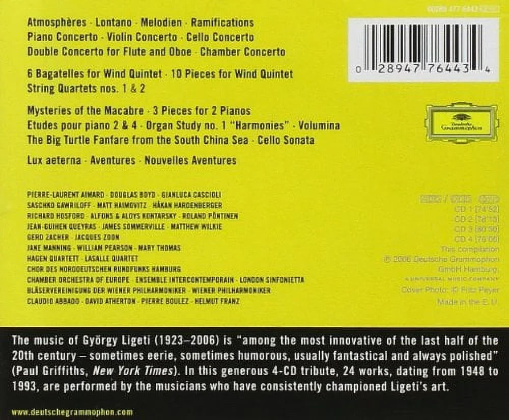 Ligeti / Eico / Boulez - Clear or Cloudy: Comp Recordings Deutsche Grammophon - Classical - CD