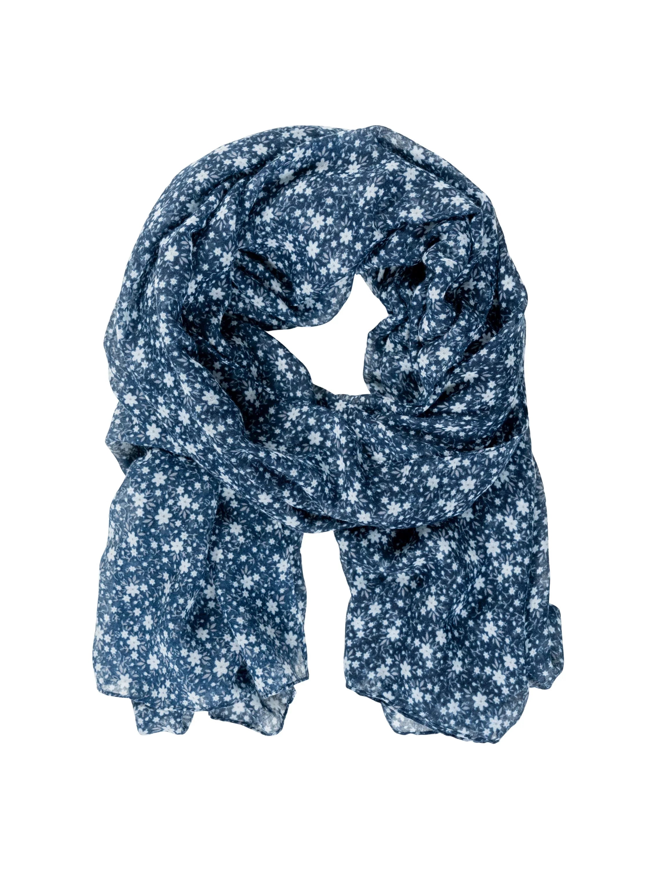 Insect Shield Wildflower Versatile Scarf Wrap for Insect & Bug Protection, Navy, One Size