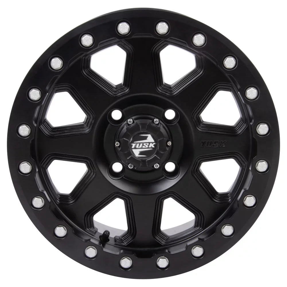 4/110 Tusk Uinta Beadlock Wheel 14x7 5.0 + 2.0 Matte Jet For Yamaha Viking VI EPS Ranch Edition 2022