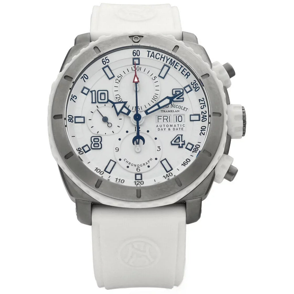 Armand Nicolet T616B-AG-9610B Stainless Steel Ivory Rubber Automatic Men's Watch