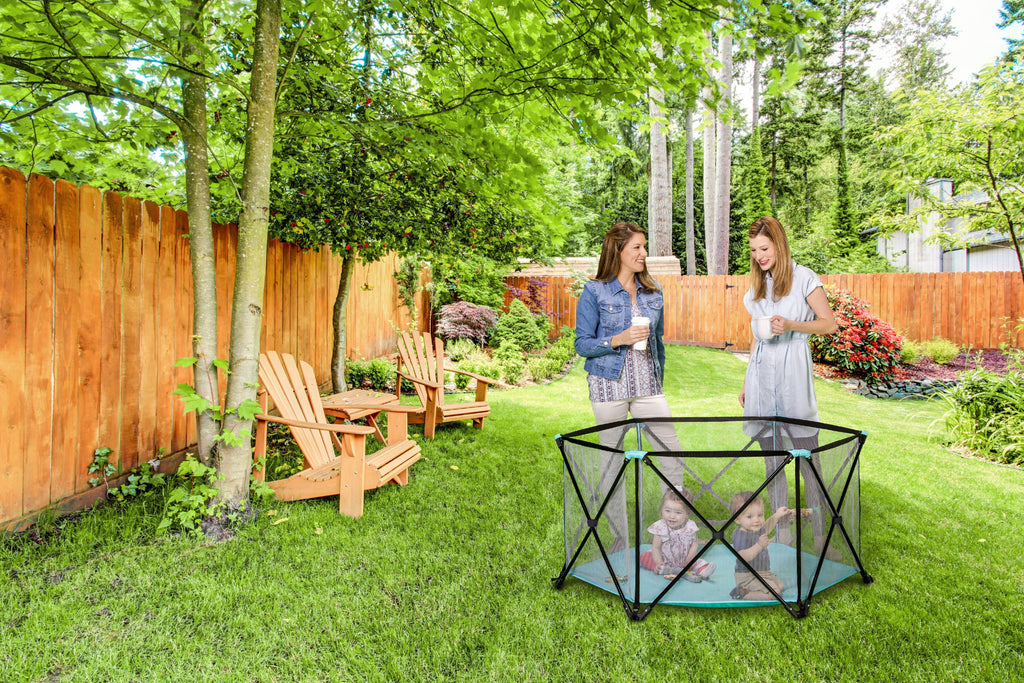 Regalo My Play® Portable Play Yard Indoor and Outdoor, Washable, Aqua, 6-Panel, Unisex