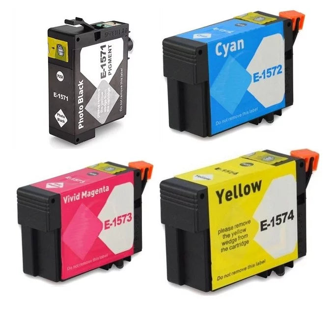 PrinterDash Replacement for Stylus Photo R3000 Inkjet Combo Pack (PBK/C/M/Y) (NO. 157) (C13T157XL120-BCS)
