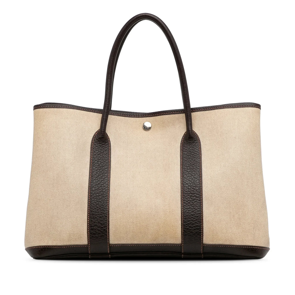 Pre-Owned Authenticated Hermès Toile Garden Party 36 Canvas Fabric Brown Tote Bag Unisex (Good)