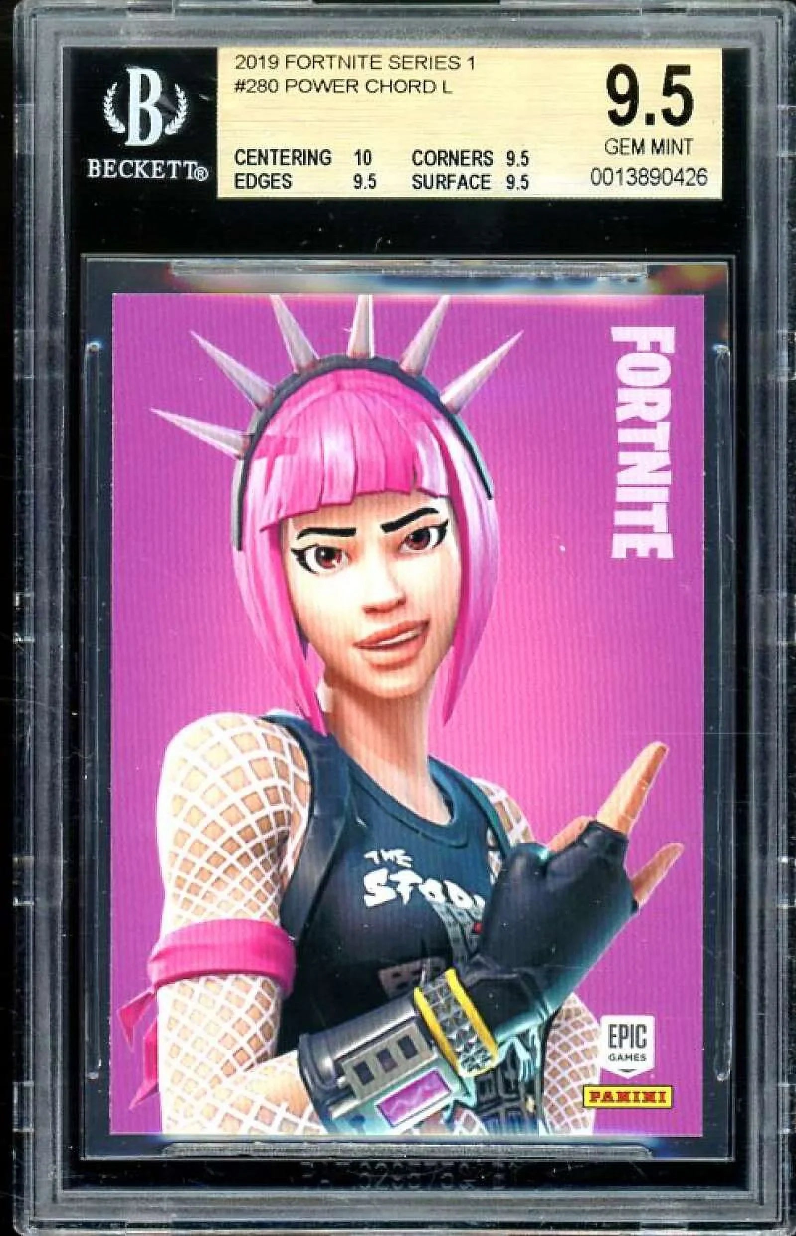 Power Chord 2019 Fortnite Series 1 USA #280 (pop 2) BGS 9.5 (10 9.5 9.5 9.5)