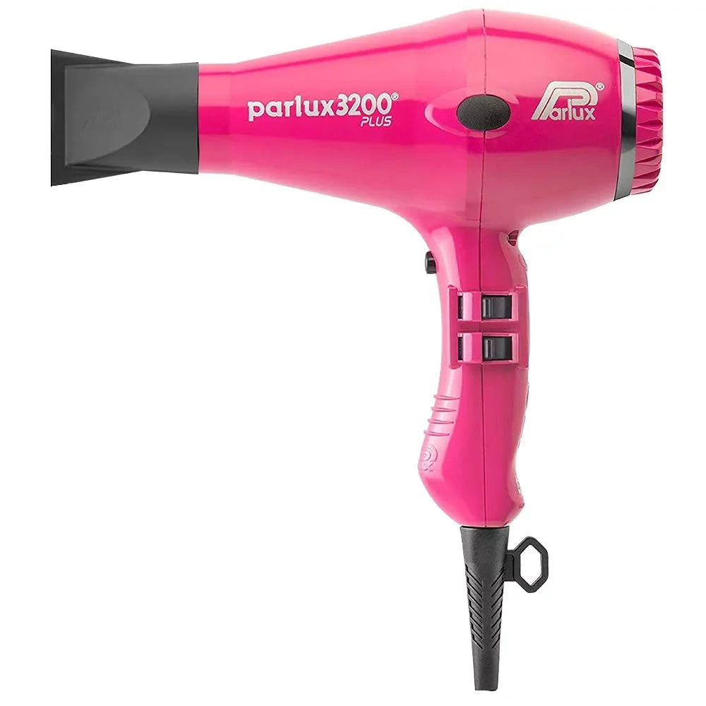 Parlux 3200 Plus Fuchsia Hair Dryer and M Hair Designs Tangle Stop Cord Cover Detangler Dark (Bundle - 2 Items)