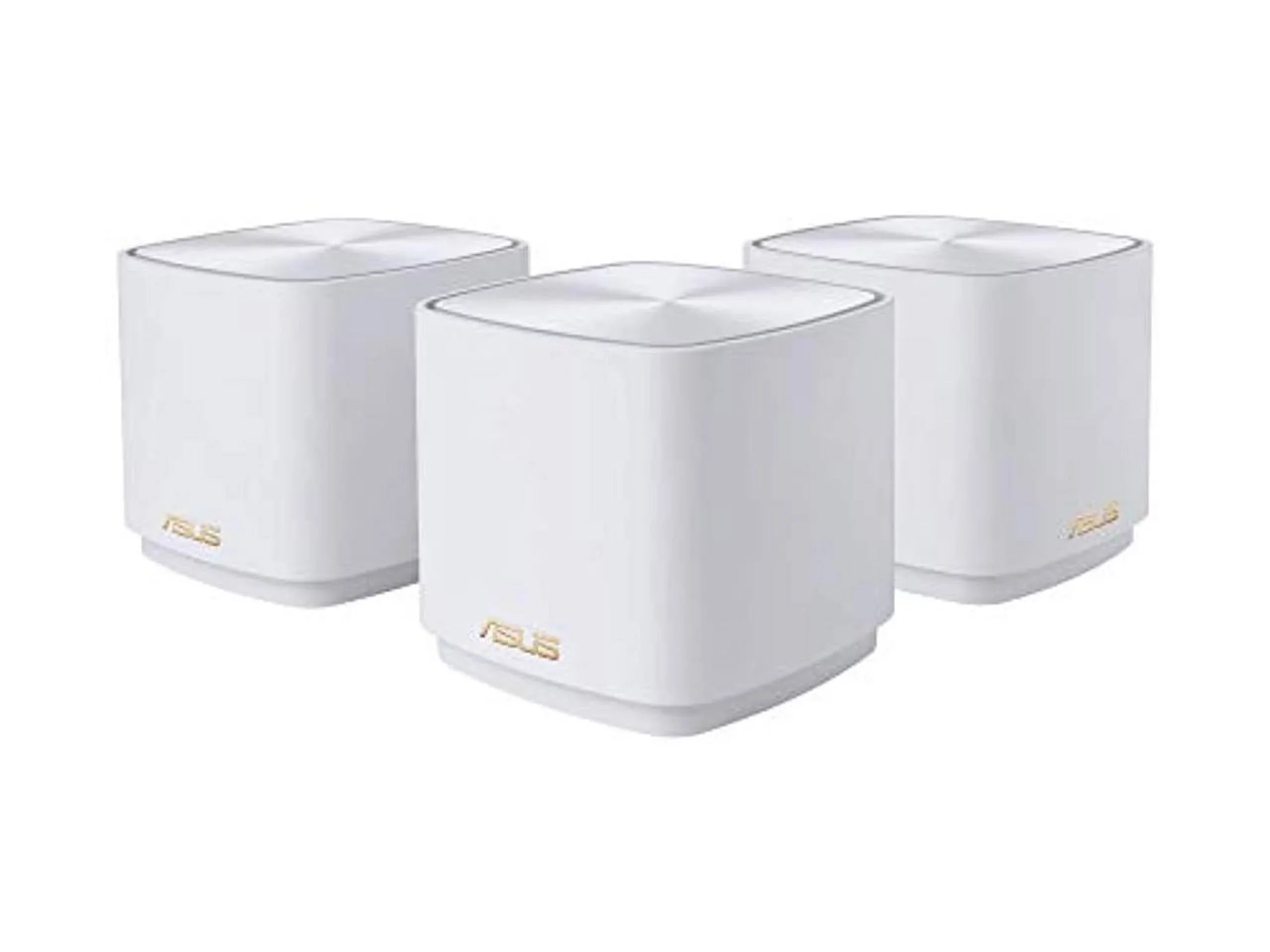 ZenWiFi AX1800 Dual-Band Mesh WiFi 6 System (XD4) - 3 Pack White, coverage up to 4,800 sq.ft & 25+ devices, 1800Mbps, AiMesh, Lifetime Free Internet Security, Parental Control, Easy Setup