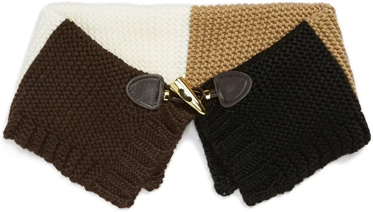 Neck Warmer Toggle Dark Camel Colorblock