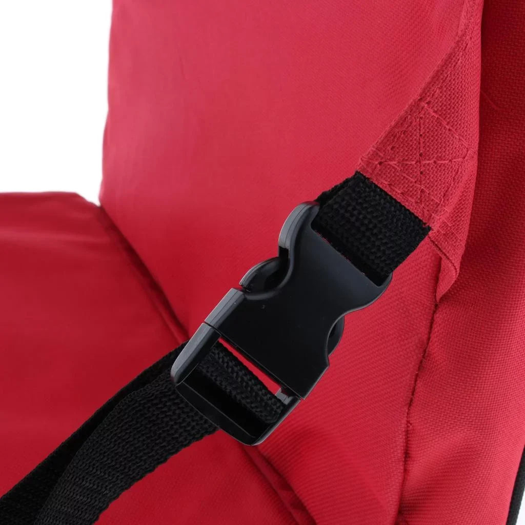 Portable Stadium Seat Cushion with Backs Folding Bleacher Seats Cushion red