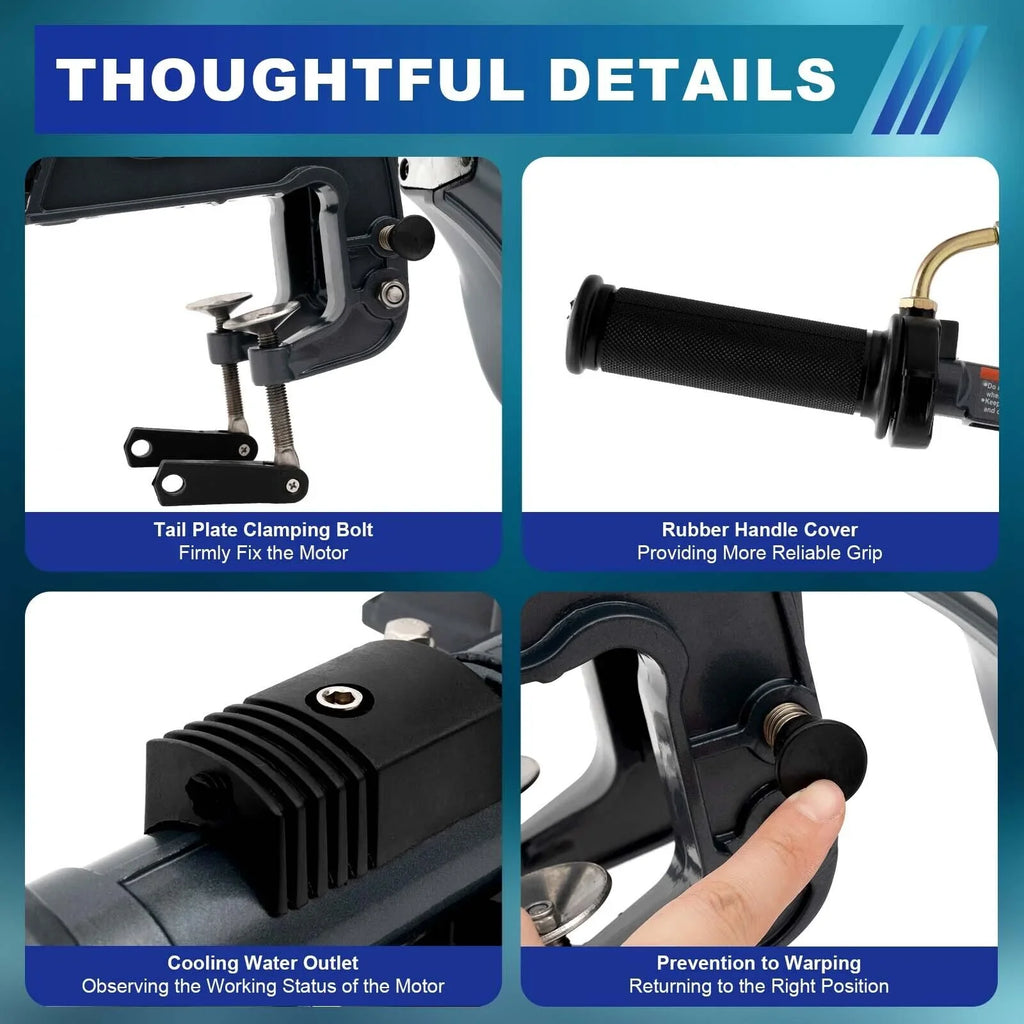 2-Stroke 3.5 Outboard Motor Boat Engine with Water Cooling System Fishing Boat Engine