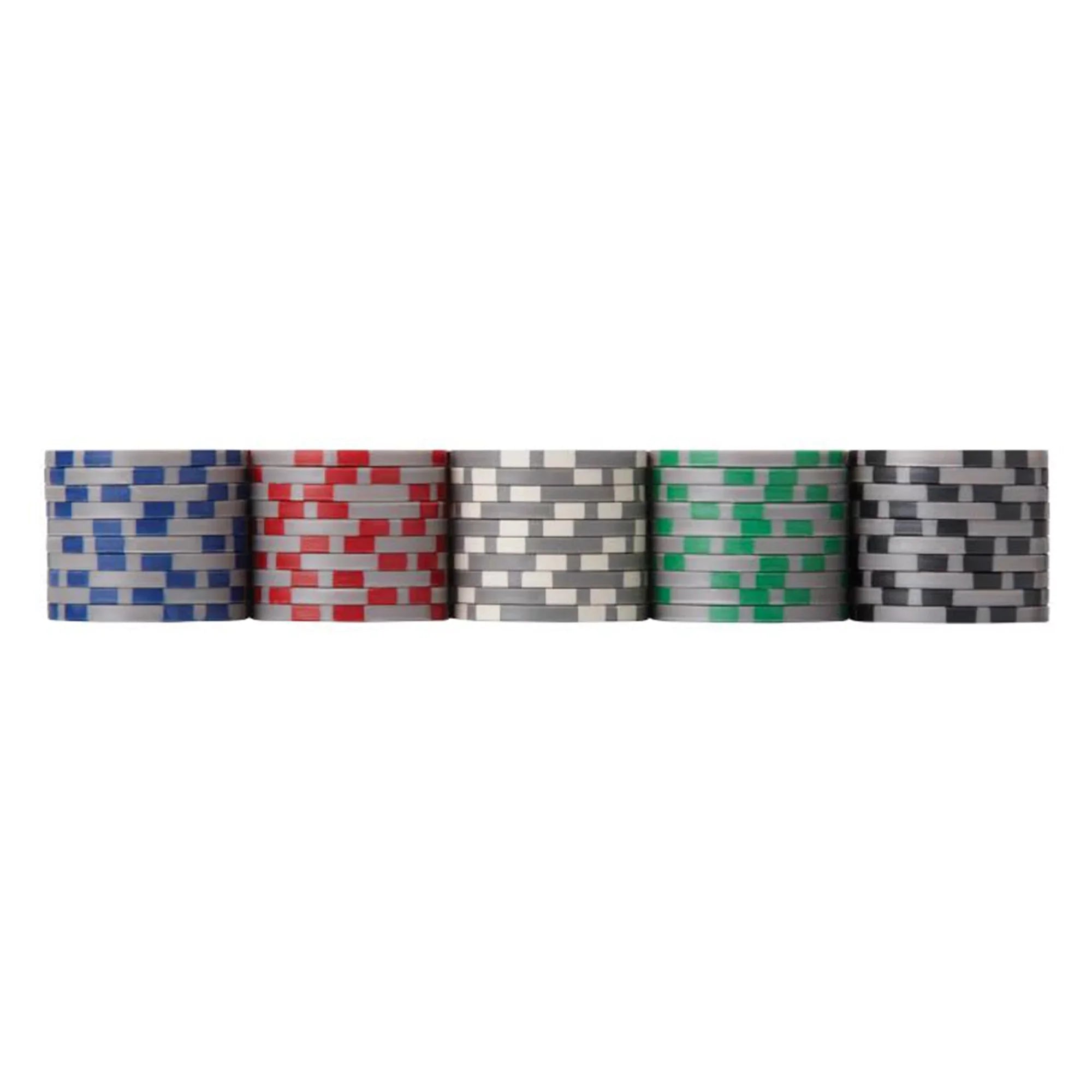 Fat Cat 55-0655 Bling Texas Hold Em 500 Count Clay Poker Chip Set w/ Case