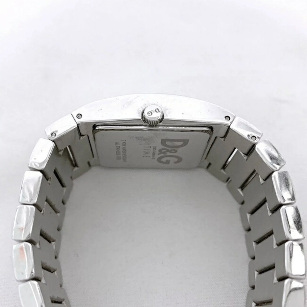 Pre-Owned Dolce & Gabbana Watch Silver Rhinestone SS D G Ladies Stainless Steel Quartz Square 2 Hands Analog (Good)