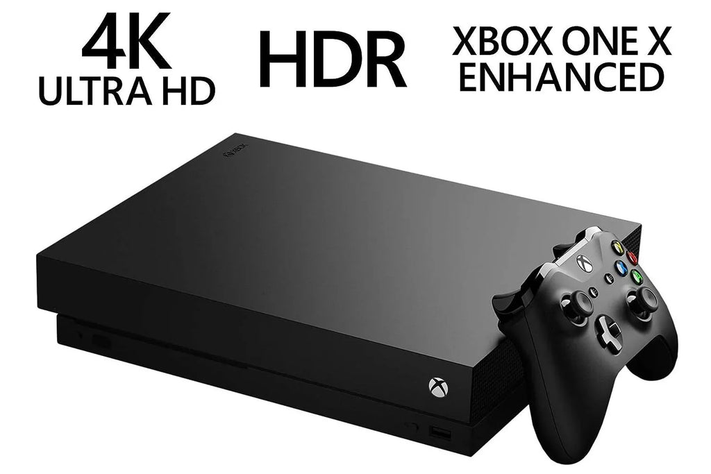 Xbox One X 1TB Jet Gaming Console With 2 Controller + G9 Earbuds With Microphone BOLT AXTION Bundle Used