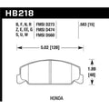 Street Front Brake Pads for 1988-1989 Civic SI, 1992-2000 Civic CX & 1988-2000 DX 1998-2000 GX S