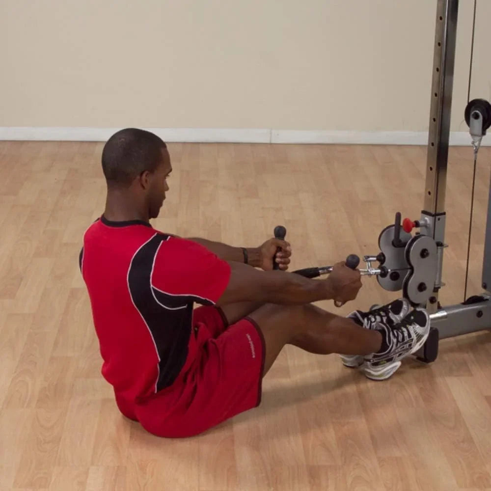 Multi Bar Cable Machine Attachment With Rubber Grips - Ideal For Seated Rows, Bicep s, Triceps Press Downs, And LAT Pull Downs