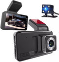 Bileeko Car DVR 4" 1080P Dual Lens Dash Cam Video Recorder Camera for Car Pickup Truck SUV RV Van