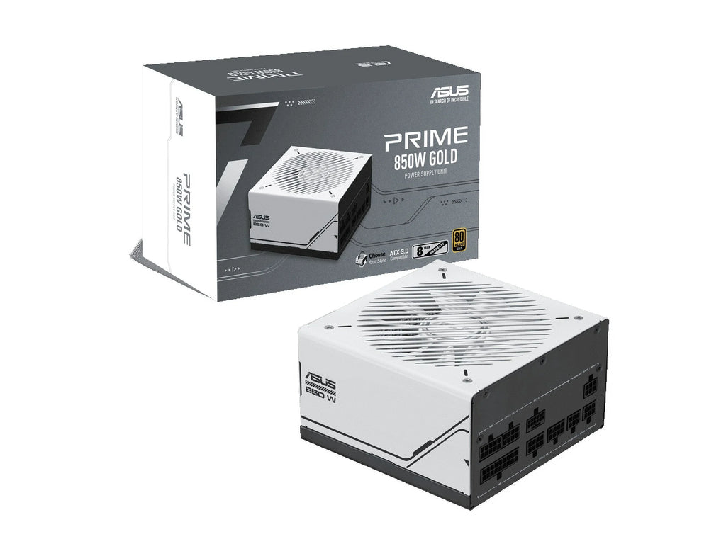 Prime 850W Gold (850 Watt, ATX 3.0 Compatible, Fully Modular Power Supply, 80+ Gold Certified, Dual Ball Bearings, Two Color Options in One, 8-Year Warranty)