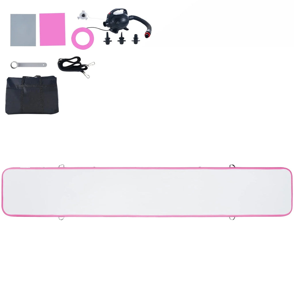 SKYSHALO Air Rail 20ft Inflatable Fitness Drum Gymnastics Mat with Pump