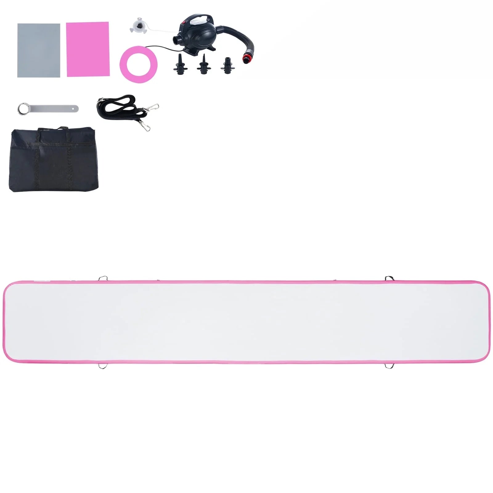 SKYSHALO Air Rail 20ft Inflatable Fitness Drum Gymnastics Mat with Pump
