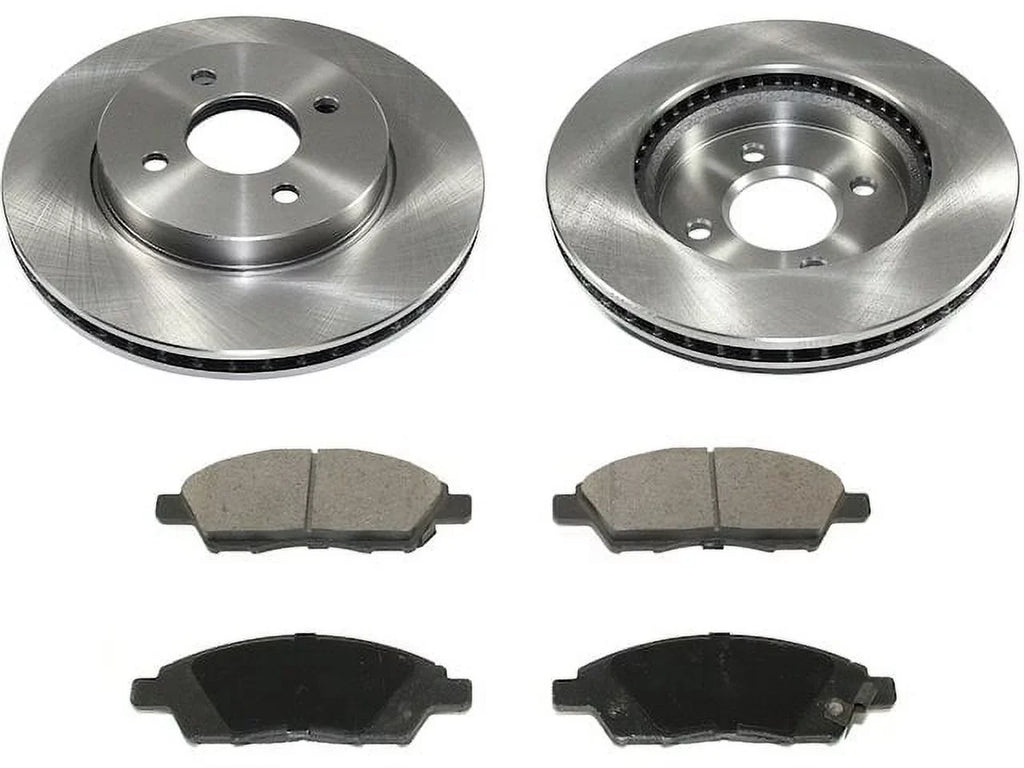 Front Brake Pad and Rotor Kit - Compatible with 2012 - 2019 Nissan Versa 1.6L 4-Cylinder 2013 2014 2015 2016 2017 2018