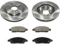 Front Brake Pad and Rotor Kit - Compatible with 2012 - 2019 Nissan Versa 1.6L 4-Cylinder 2013 2014 2015 2016 2017 2018