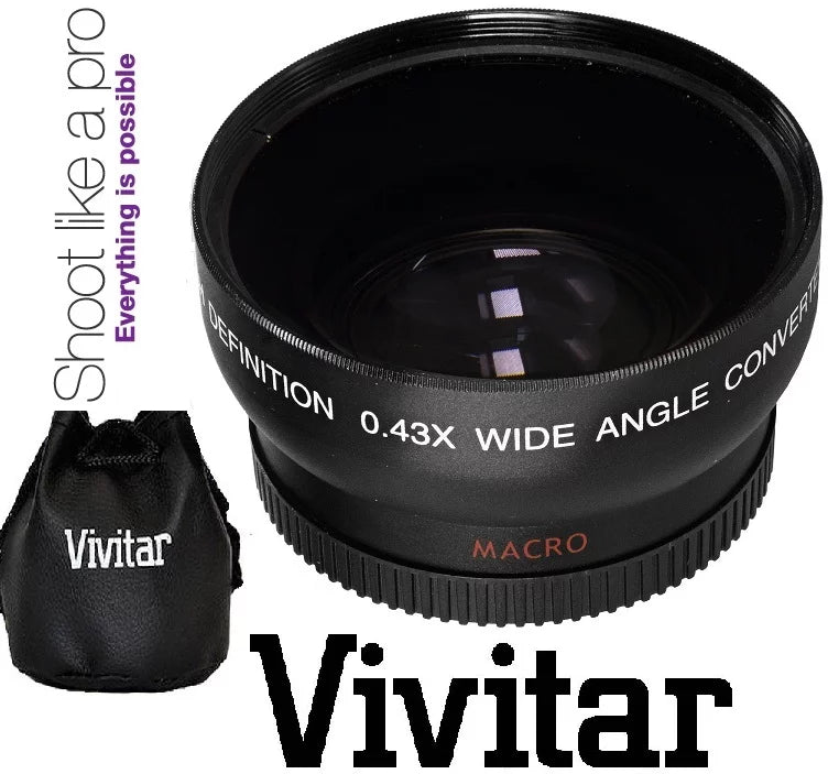 Hi-Def Telephoto & Wide Angle Lens Set For Lumix DMC-G7 DMC-G7K (46mm Compatible)