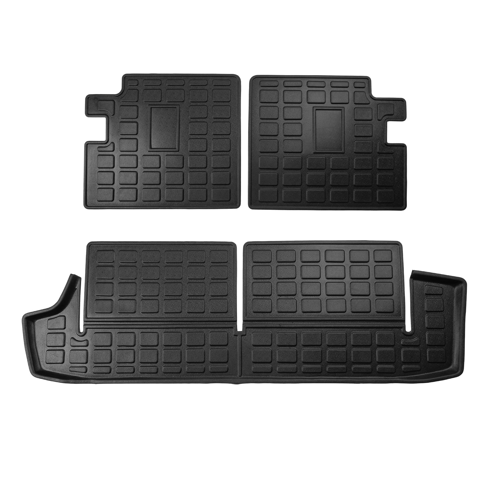 Fit 2010-2023 4Runner 7 Seats Trunk Mat Cargo Liner Accessories (3rd Row Backrest Mats+Trunk Mat)
