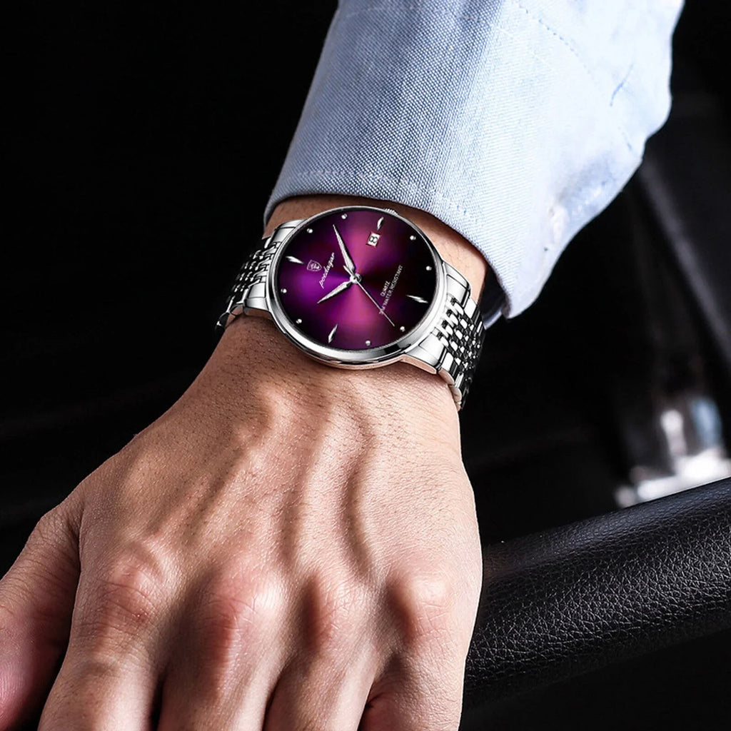 Waterproof Men's Luminous Watch Classic Stainless Steel Quartz Luxury Wristwatch