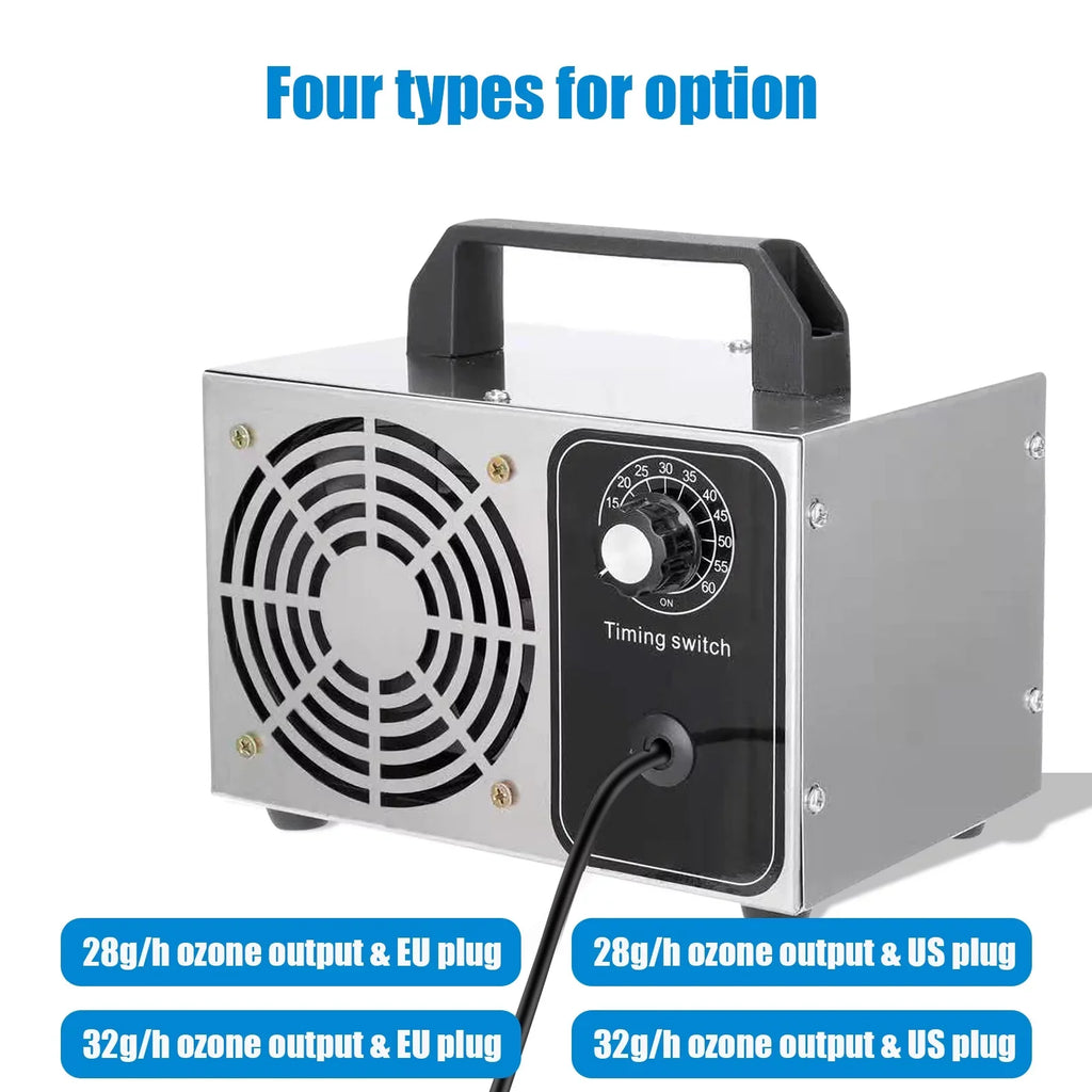 Tomfoto Generator 32g/h Machine O3 Air Purifier Air Deodorizer for Home Kitchen Office Car