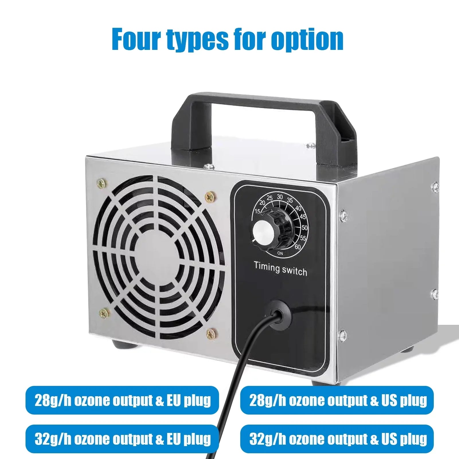 Tomfoto Generator 32g/h Machine O3 Air Purifier Air Deodorizer for Home Kitchen Office Car