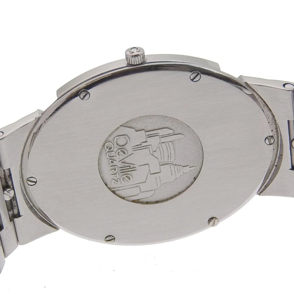 Pre-Owned De Ville Watch Stainless Steel Swiss Made Silver/Gold Quartz Silver Dial Boys (Fair)